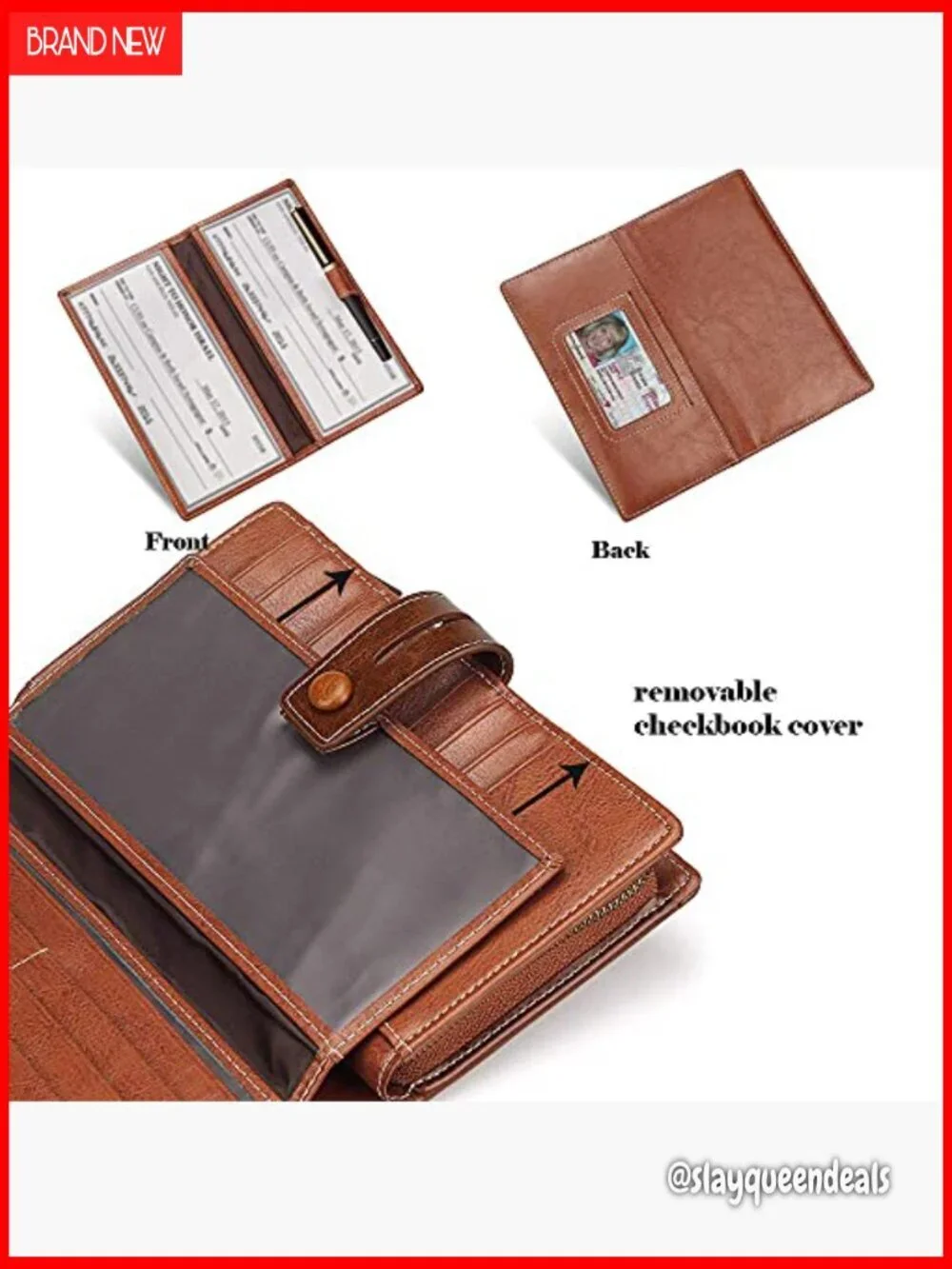 Large RFID Blocking Leather Zip Around Clutch Wristlet Phone Organizer
